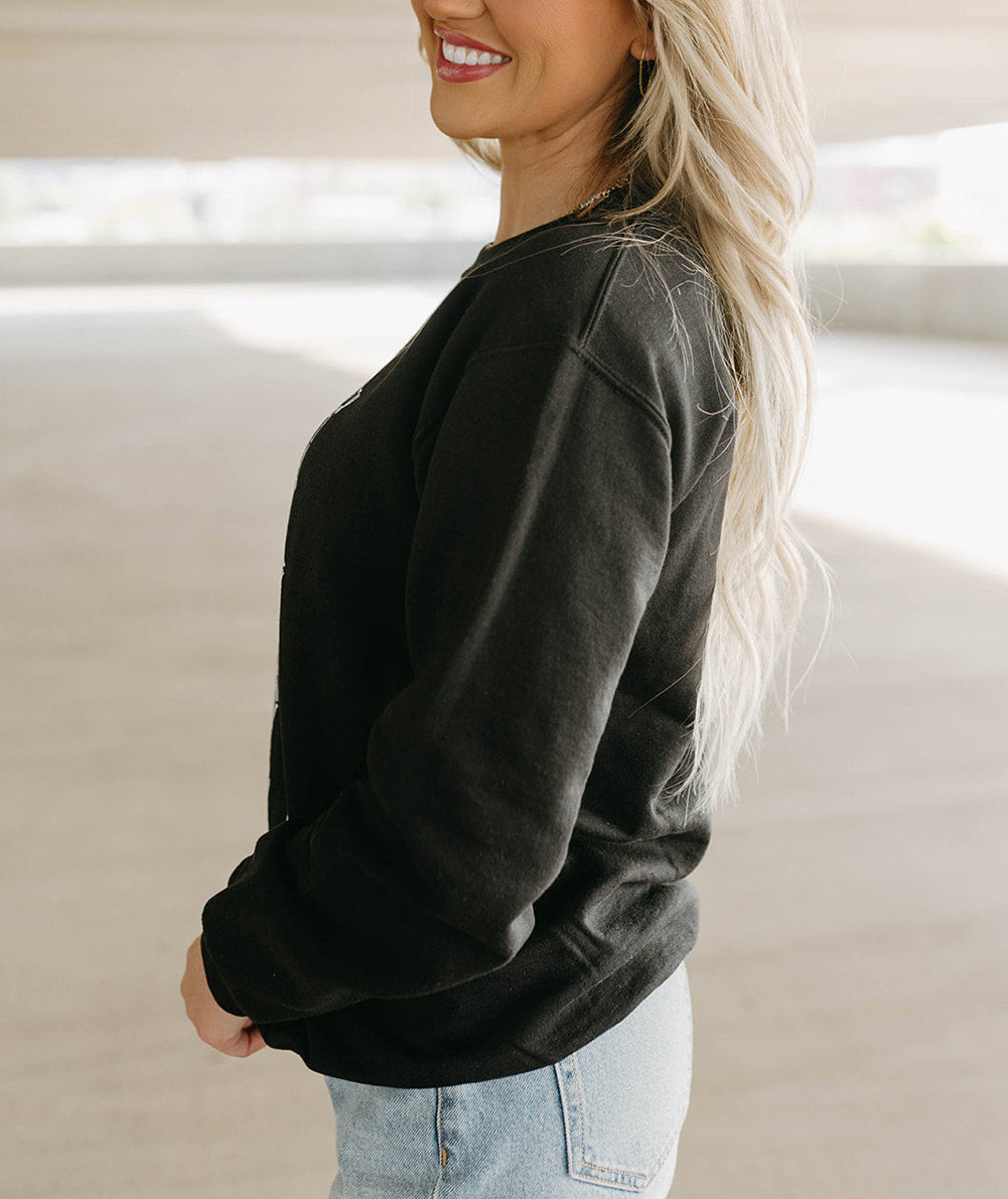 Dancing Skeleton Halloween Graphic Sweatshirt