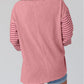 Colorblock Striped Bishop Sleeve Top