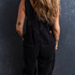 Adjustable Buckle Straps Multi Pocket Denim Overalls