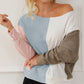 Colorblock Dolman Sleeve Sweatshirt