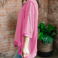 Exposed Seam Chest Pocket Split Loose T Shirt