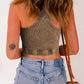 Ribbed Mineral Wash Racerback Cropped Tank Top