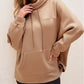 Drawstring Turtleneck Dolman Sleeve Sweatshirt