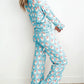 Santa Claus Striped Print Loose Fit Two Piece Lounge Set