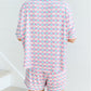 Checkered Pattern Short Sleeve Pajamas Set