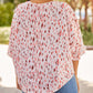 Printed 3/4 Dolman Sleeve Plus Size Blouse