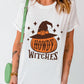 HOWDY WITCHES Pumpkin Graphic Halloween T Shirt