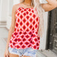Geometric Print Spaghetti Strap Tank Top