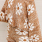 Big Flower Bell Sleeve Loose Sweater