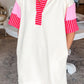 Stripe Colorblock Patchwork Short Sleeve T Shirt Dress