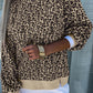 Leopard Print Crew Neck Sweatshirt