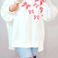 Sequin Bowknot High Low Oversize Sweatshirt