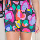 Fun Leopard Sports Shirred High Waist Shorts