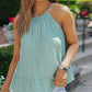 Lightweight Ruffle Hem Halter Tank Top