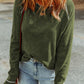 Textured Round Neck Long Sleeve Top