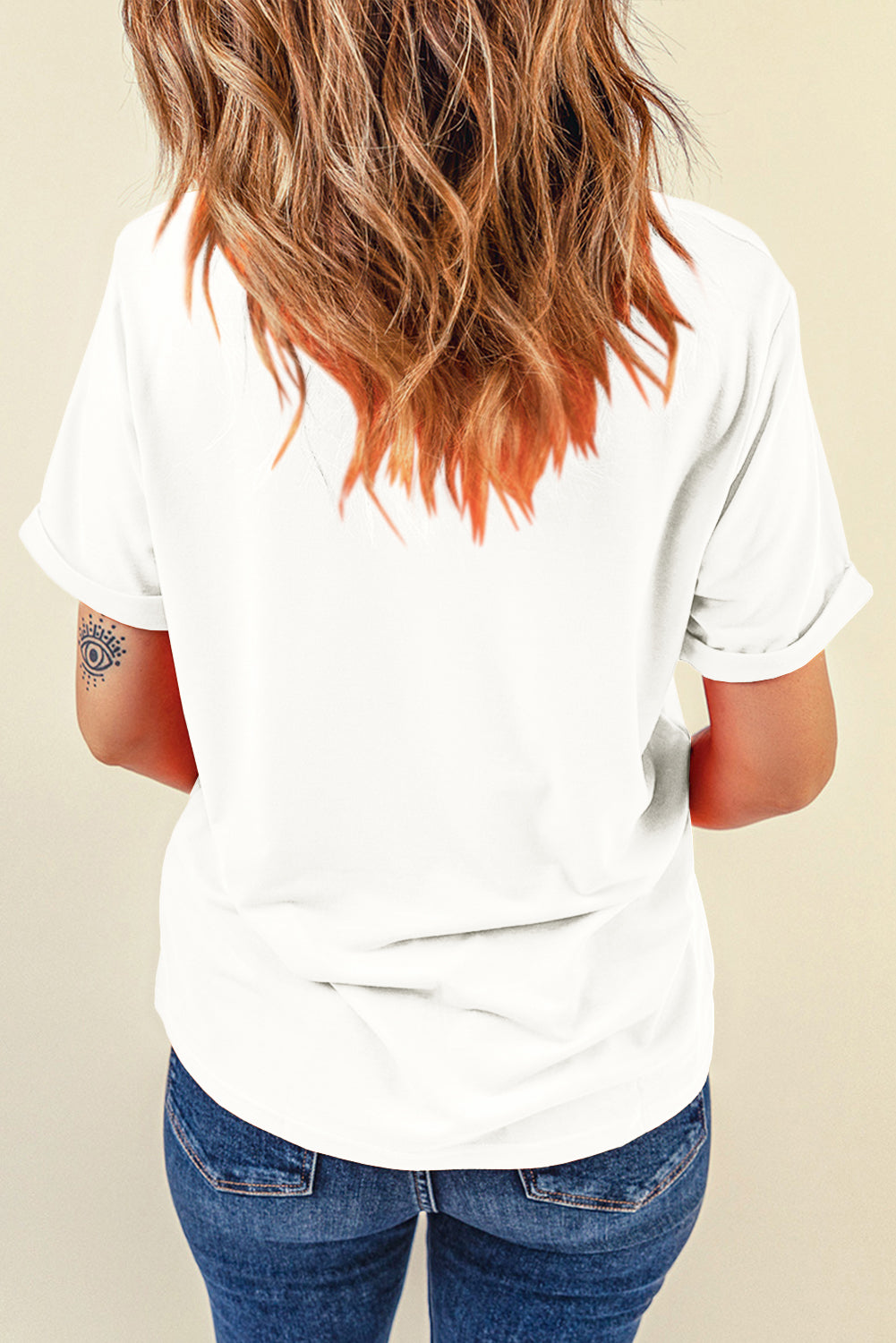 Heat-transfer Printed THANKFUL Letter Graphic T Shirt