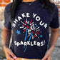 Shake Your Sparklers Graphic Print Short Sleeve T Shirt