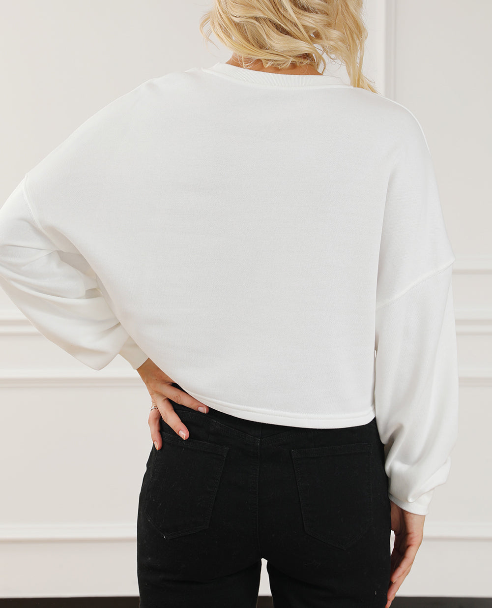 Game Day Lettering Rugby Notched Neck Sweatshirt