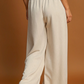 Loop Drawstring Casual Wide Leg Pants