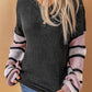 Striped Raglan Sleeve Drop Shoulder Sweater