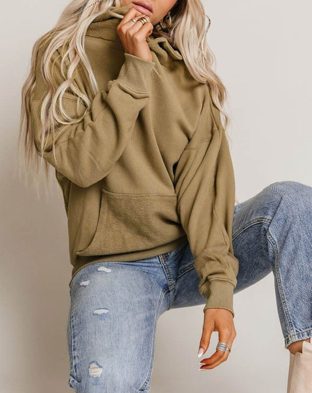 Kangaroo Pocket Boyfriend Hoodie