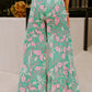 Boho Paisley Print Flowy Wide Leg Pants