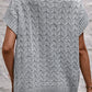 Cable Knit Turtleneck Batwing Sleeve Sweater
