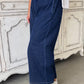 Plus Size Drawstring High Waist Wide Leg Casual Jeans