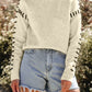 Contrast Stitch Detail Ribbed Trim Sweater