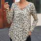 Animal Print Crisscross Neck Flowy Top