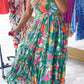 Plus Size Floral Smocked Back Tiered Maxi Dress