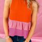 Colorblock Tiered Hem Tank Top