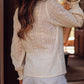 Lace Crochet Embroidered V Neck Blouse