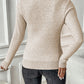 Thermal Lined Ribbed Knit Mock Neck Sweater