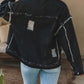 Flap Pocket Distressed Button-Up Denim Jacket