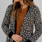 Leopard Patched Pocket Open Front Cardigan