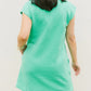 Textured Cap Sleeve T Shirt Dress