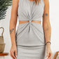 Twist Knot Cut-out Sleeveless Mini Dress