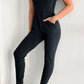 Short Sleeve Pocket Jogger Bottom Athleisure Jumpsuit
