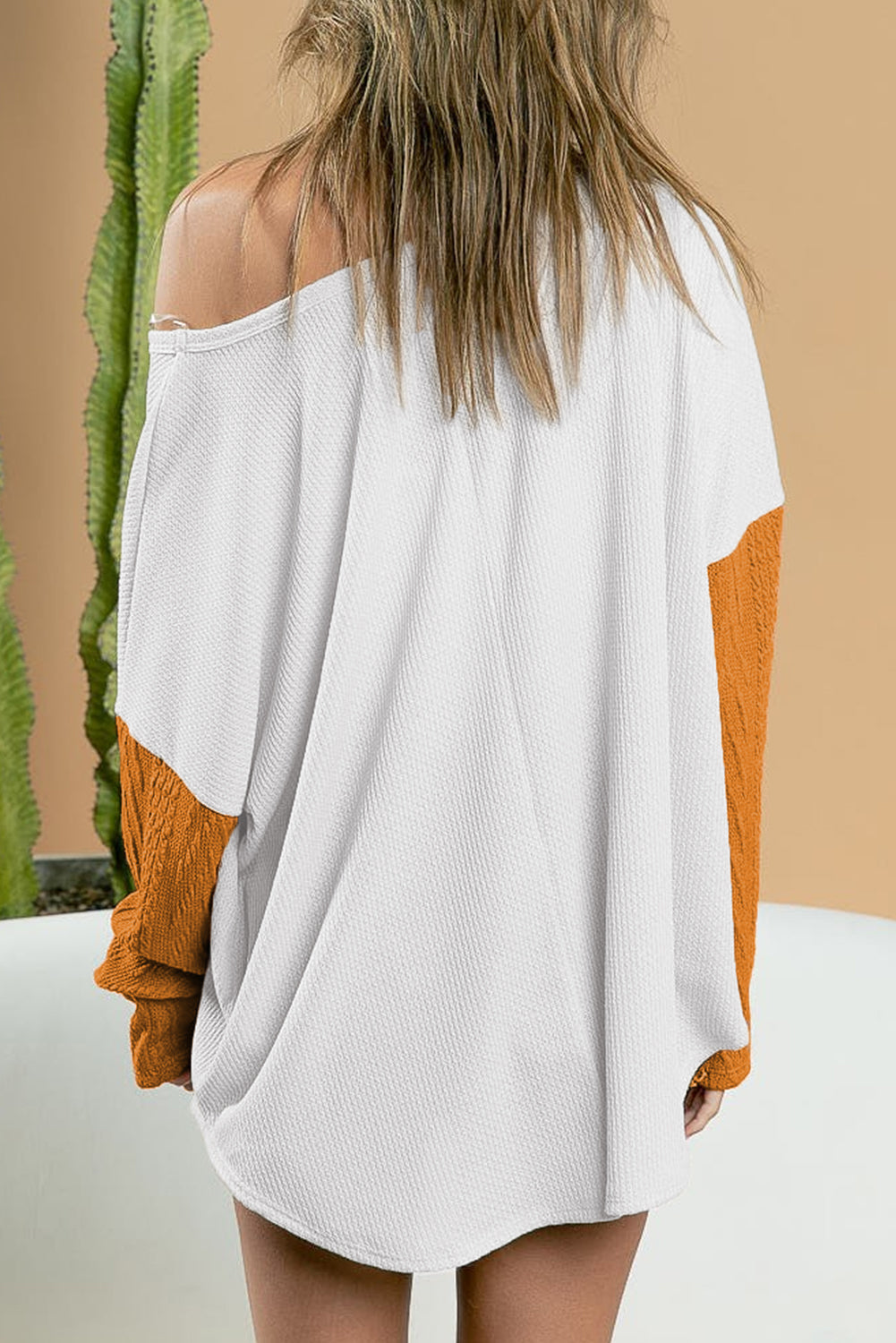 Color Block Patchwork Chest Pocket Long Sleeve Top