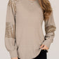 Sequin Patched Long Sleeve Top