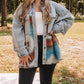 Plus Size Denim Aztec Jacket
