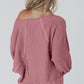 Exposed Seam Patchwork Dolman Sleeve Top