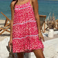 Leopard Print Lace Trim Flared Sundress