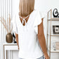 V Neck Ruffle Sleeve Loose Top