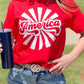 America Graphic Print Short Sleeve T Shirt