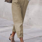 Solid High Waist Casual Pants