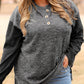 Plus Size Ribbed Long Sleeve Henley Top