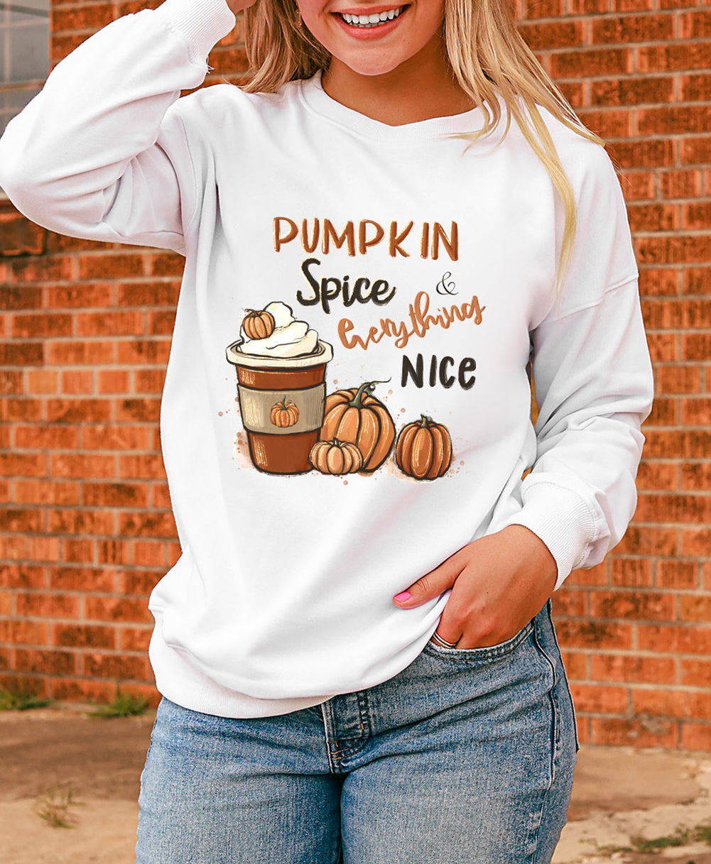 Pumpkin Spice Everything Nice Graphic Sweatshirt