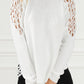 Solid Scoop Neck Hollow Out Sweater